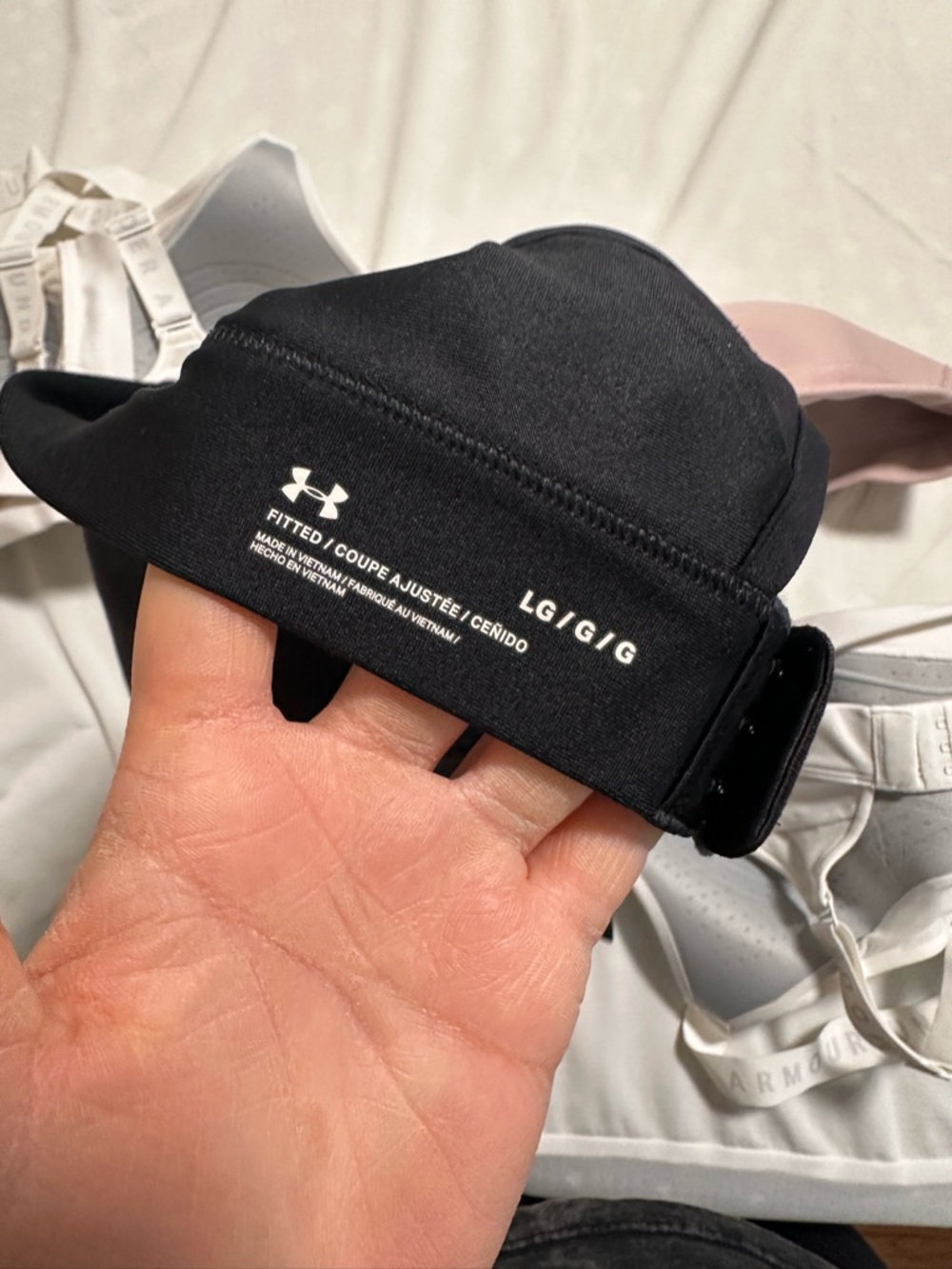 Under Armour 4-Pack Sports Bra Set - Black, White, Blush - Picture 9 of 10